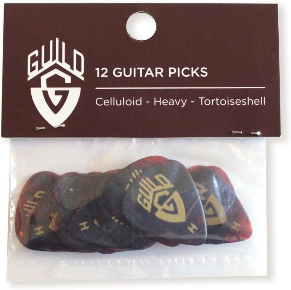 Guild Guitars Traditional Celluloid Picks - Medium Gauge, 12 Pack