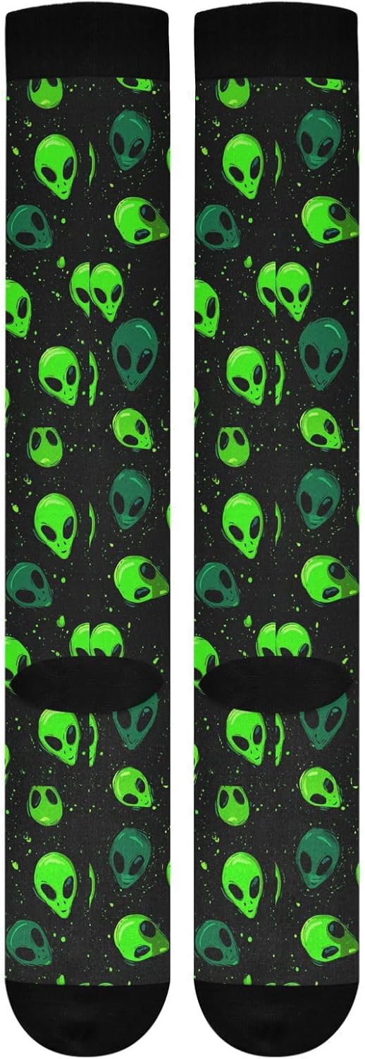 Wusikd Milk Cow Compression Socks for Women and Men Circulation Flowers Long Socks for Athletic Running 2 - Image 9