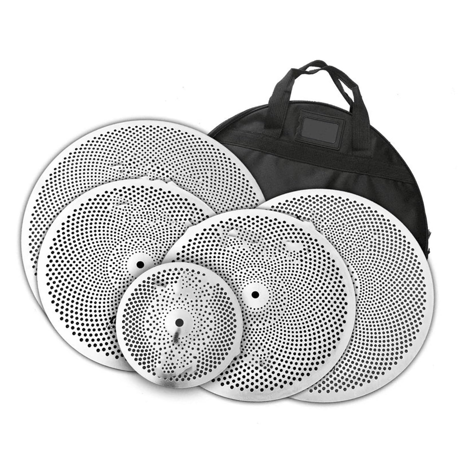 Ensemble De Cymbales En Alliage De Cinq Pièces 10" Splash + 14" Hi-Hat + 16" Crash + 20" Ride + Sac Pour Batterie De Jazz