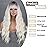 MERISIHAIR Ombre Platinum Blonde Wig with Bangs, Long Platinum Blonde Wigs for Women,Synthetic Long Platinum White Wig Dark Roots Daily Use Hair for Halloween Cosplay (Platinum Blonde)
