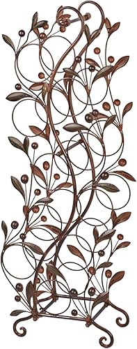 Catalonia - Estantería para vinos de suelo, color salvia, hecho de metal, pintado a mano, soporte de almacenamiento vintage para 10 botellas,