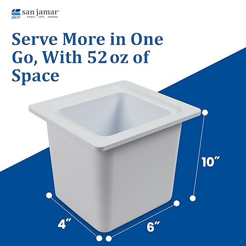 Miniatura 5 de San Jamar - CI7001WH CI7001 Chill-It 16 bandeja de alimentos, 52 oz de capacidad, color blanco