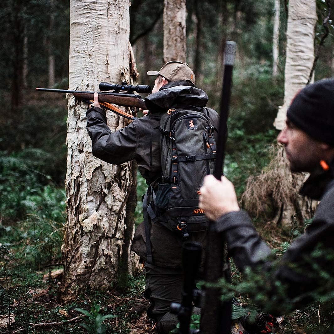 SPIKA Hunting Backpacks for Men, 25L Green Hunting Day Pack with Water Bladder, Removable Waist Belt, Rifle Holder, Internal Ammo Storage and Rain Cover - Image 6