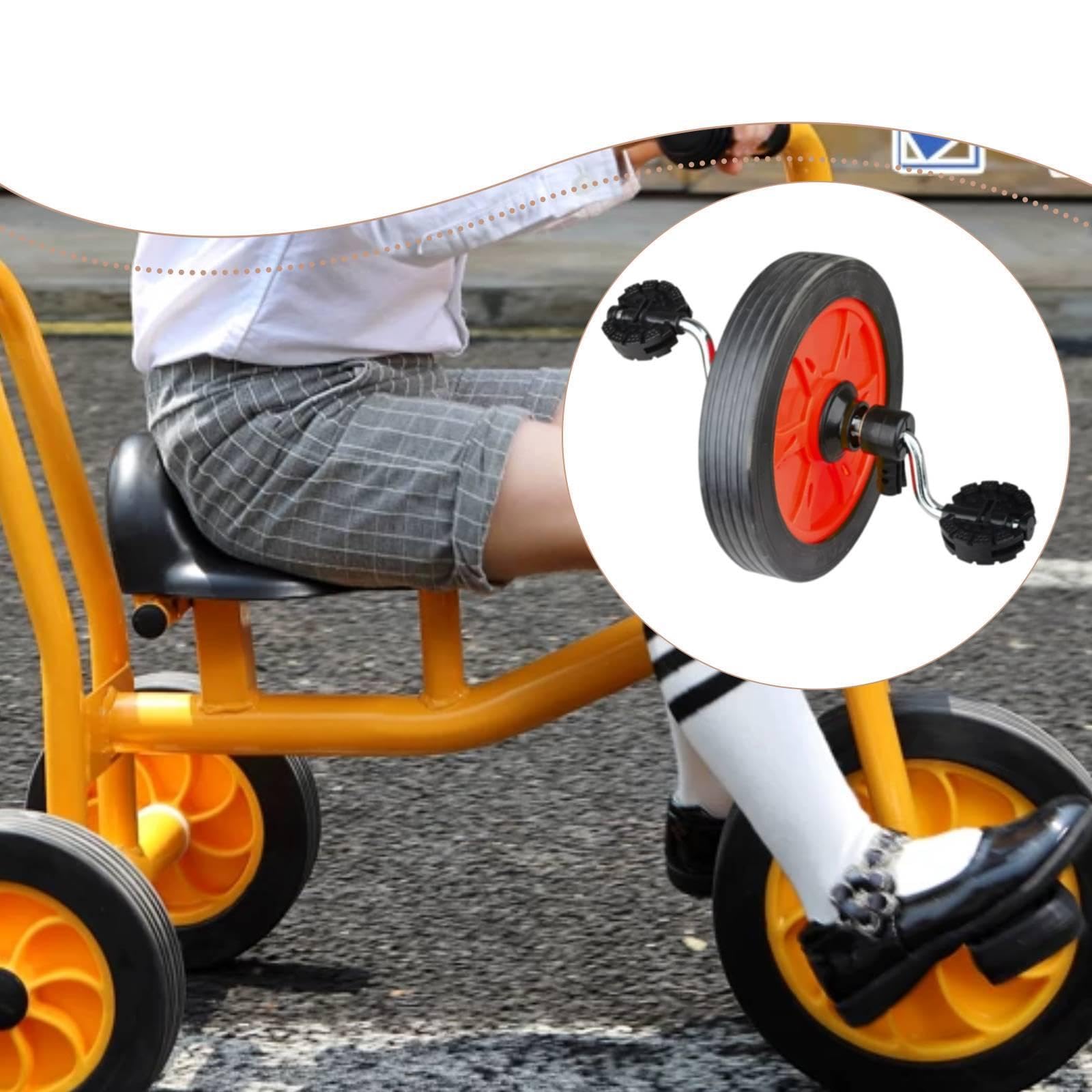 Roues de Rechange pour Enfants, Montage Facile, Compatibles avec Tous Les Modèles, Pneus en Mousse, Roulements, Roues de 1 Pouce, Rouge