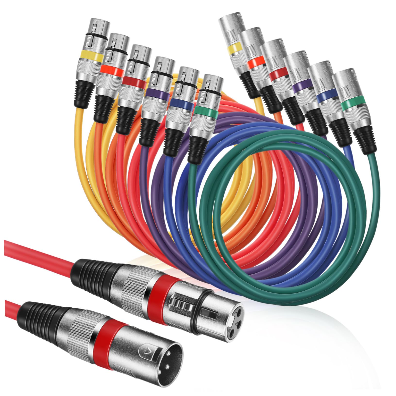 Xlr Mikrofonkabel Satz mit Xlr Stecker und Buchse Zinklegierung Pvc Stabile Signalübertragung für Bühne und Studio