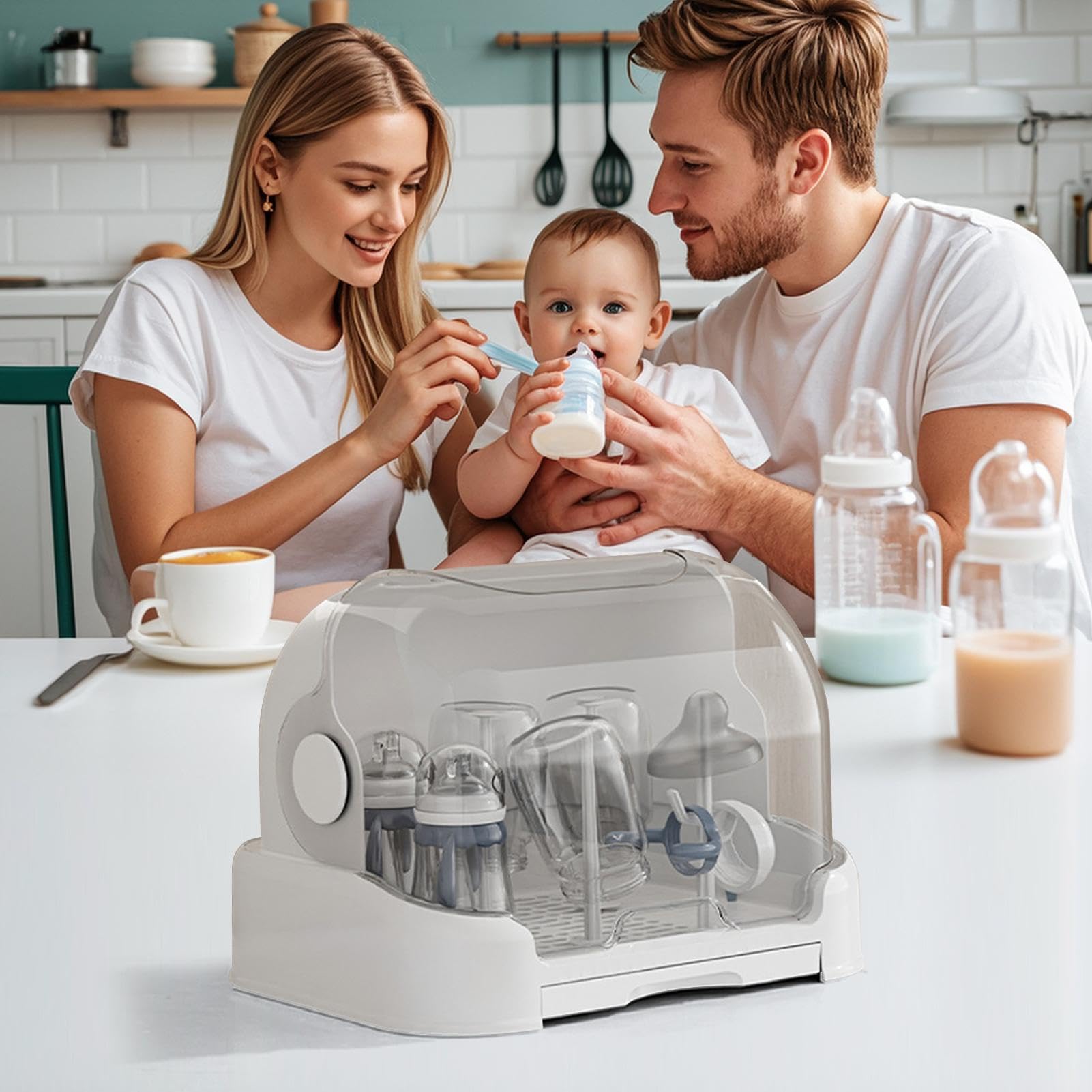 Organizador de botellas infantil Contenedores encimera reutilizables | de organizador para botellas infantil Encimera Cocina Guardería Baño Sacaleche Padres