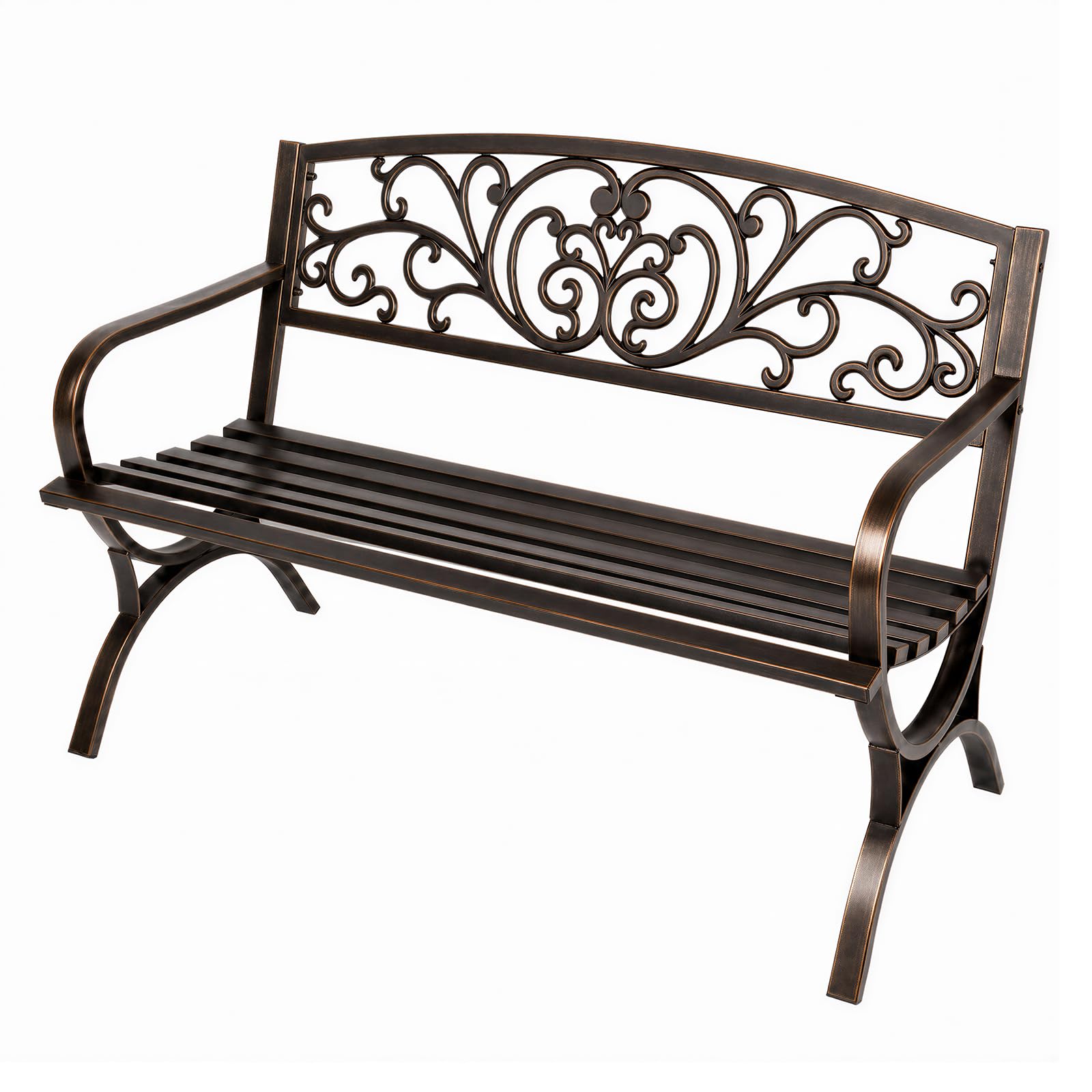 Levede Garden Bench,Butterfly Cast Iron Outdoor Bench,300kg Metal,Bronze
