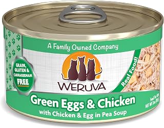 Weruva Classic Cat Food, Green Eggs & Chicken with Chicken Breast & Egg in Pea Soup, 3oz Can (Pack of 24)