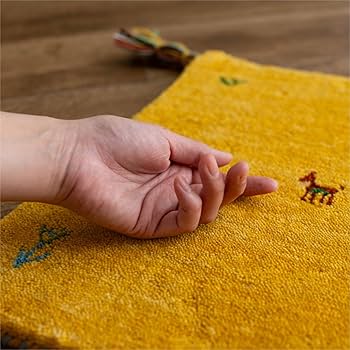 ミニギャベ●32×42㎝●手織●本物●新品未使用 遊牧民が紡ぐギャッベ ギャッベ（ギャベ）専門店 インプレッションオブギャッベ