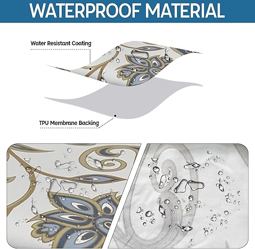 Miniatura 4 de HAOYONG Funda de asiento impermeable para silla de comedor, fundas para sillas de cocina, fundas de TPU impermeables con estampado de poliuretano