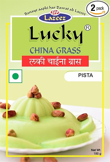 Lucky China Grass (Pista Flavour) 100g. [Pack of 2]