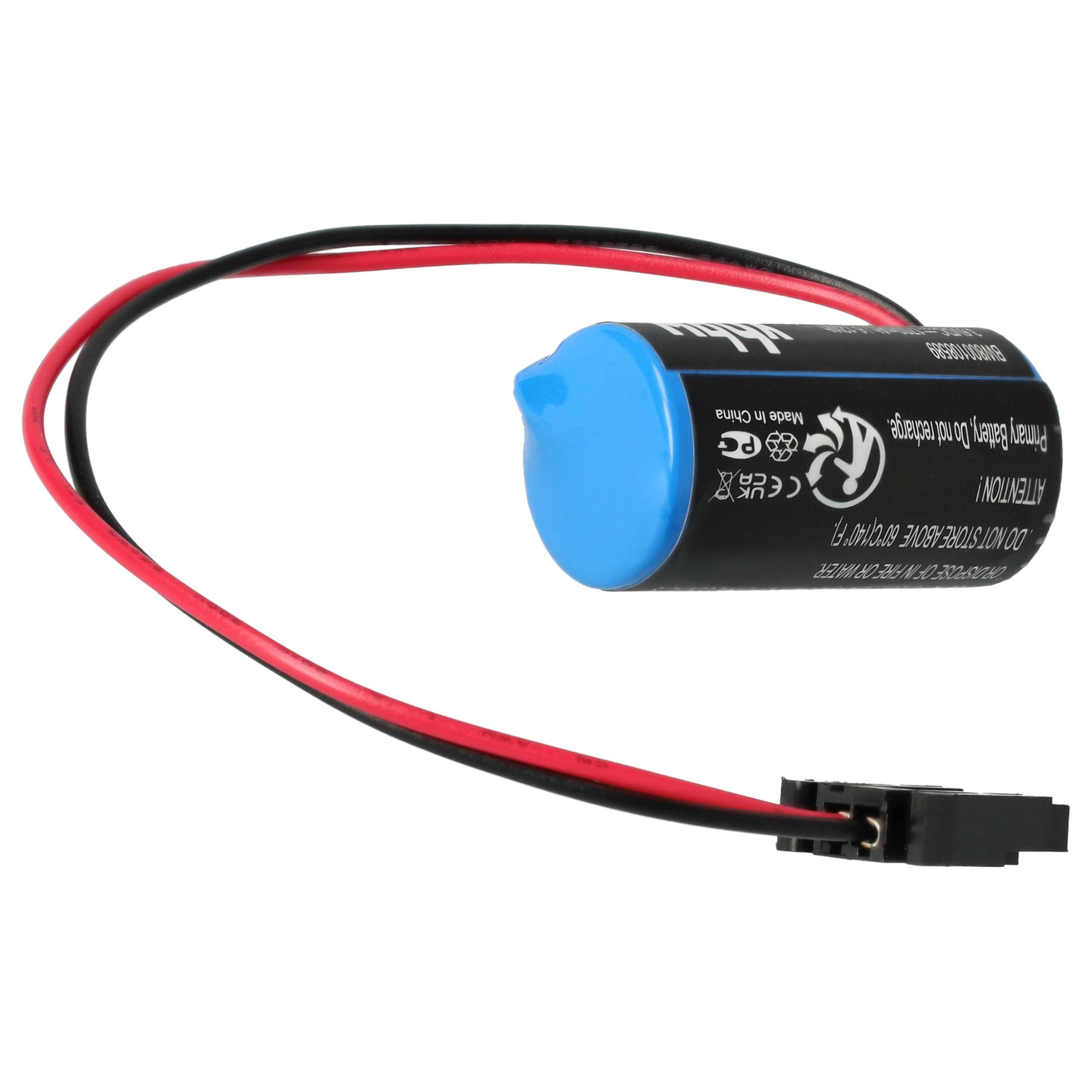 vhbw 10 x bateria zastępuje Mitsubishi B9670-MC, A6BAT, A6BAT-MRBAT, do sterowania przemysłowego (1700 mAh, 3,6 V, litowo-jonowy)