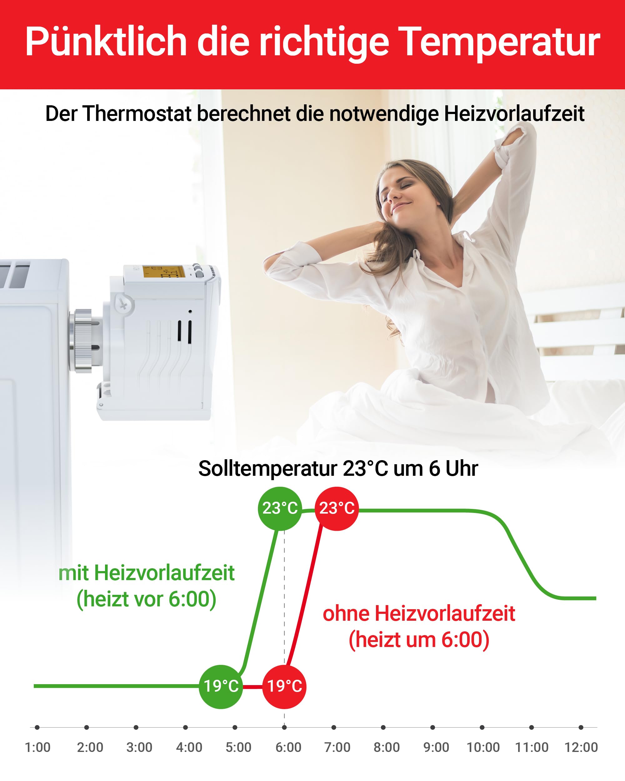 Elektrobock 175 HD13 Profi - Termostato elettronico per termosifoni da 3 a 40 °C