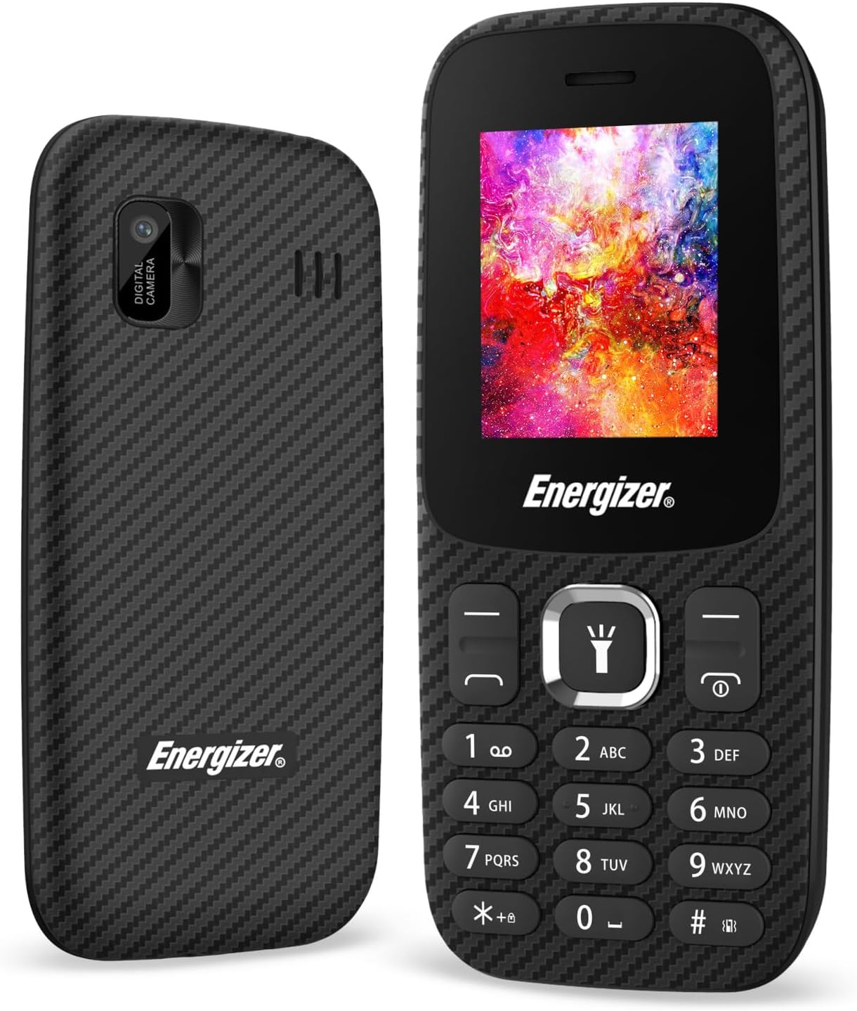 Energizer - Mobile E13-2G - Téléphone Portable Double Sim - Noir - Mini SIM - Débloqué – Batterie 1000 mAh – Radio FM, Torche LED, Carte SD - sans Chargeur