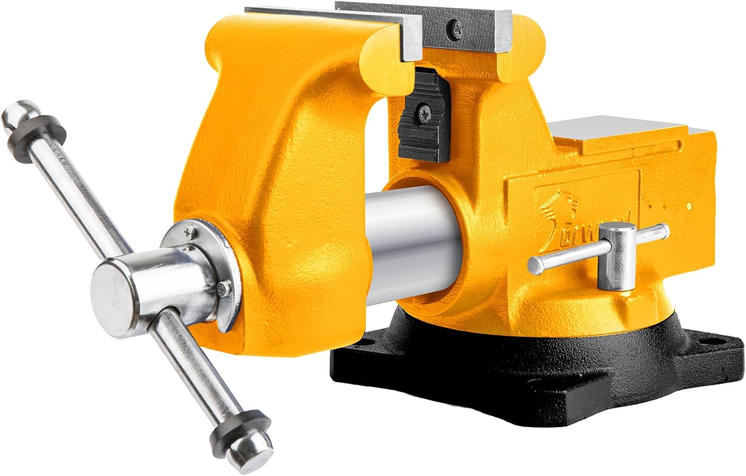 Forward Round Bench Vise, 5-1/2" Jaw Width, 5-1/2" Max Jaw Opening, 3-3/4" Throat Depth, 360° Swivel Base Ductile Iron Industrial Vice (1755A)