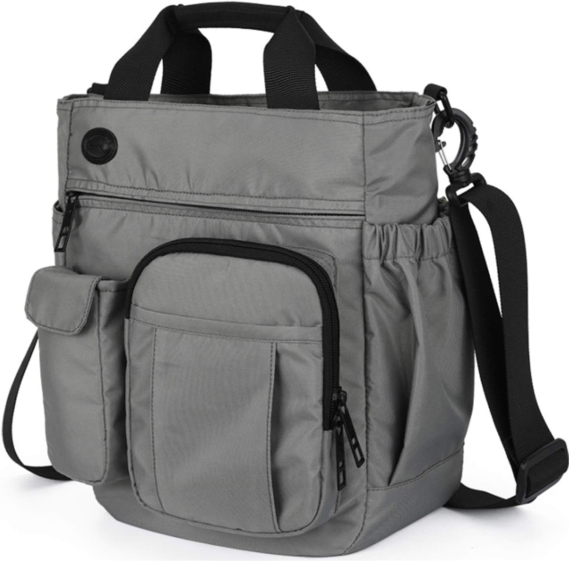 Scioltoo Messenger Bag For Women 14 In Travel Laptop Book Bag Nylon Shoulder Purse Day Bag Medium Commuter Bag Man Bags Cross Body For Work School Travel Grey A-Grey