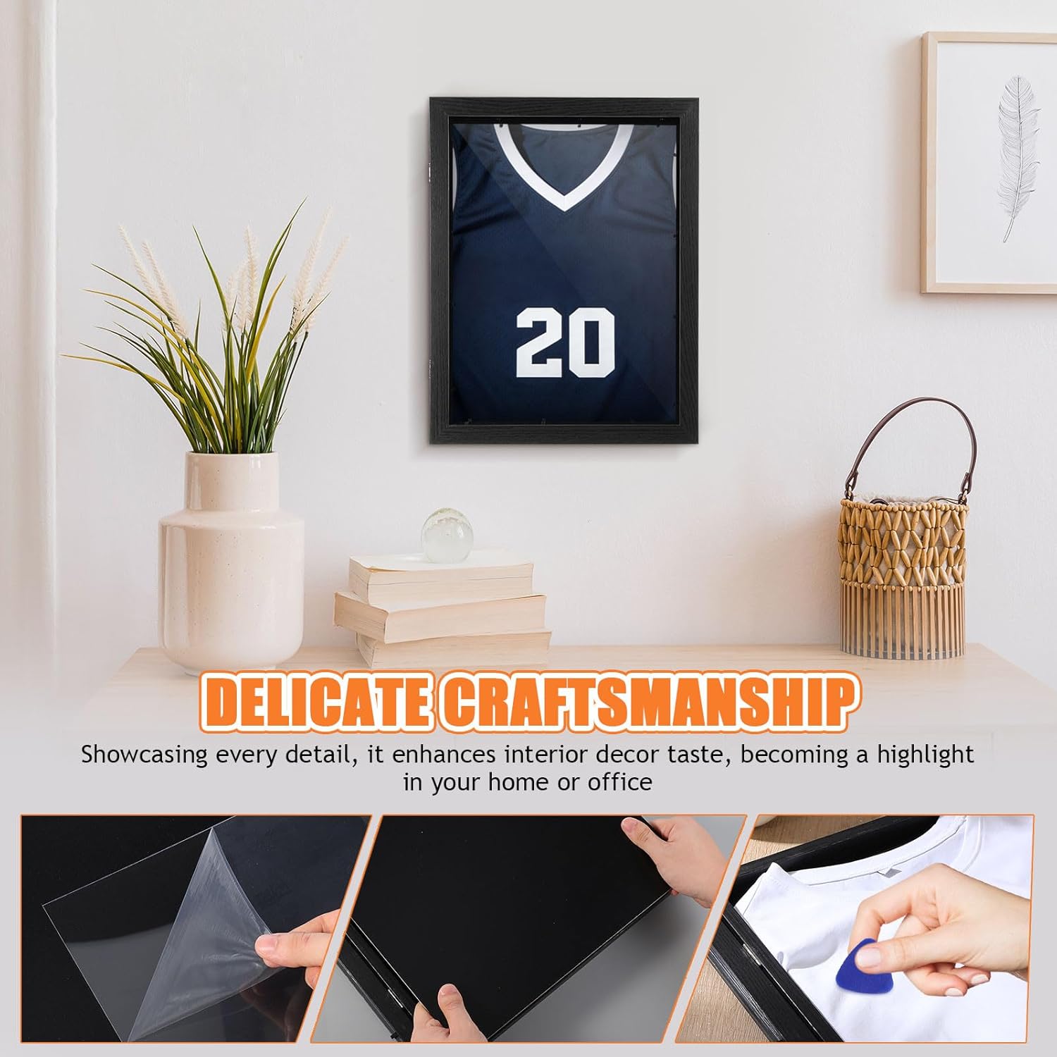 2 Pack T-Shirt Frame: Jersey Frame Display Case for Wall - Shadow Box for 2026 Soccer Tournament & Sports Memorabilia (11x14 Inch)