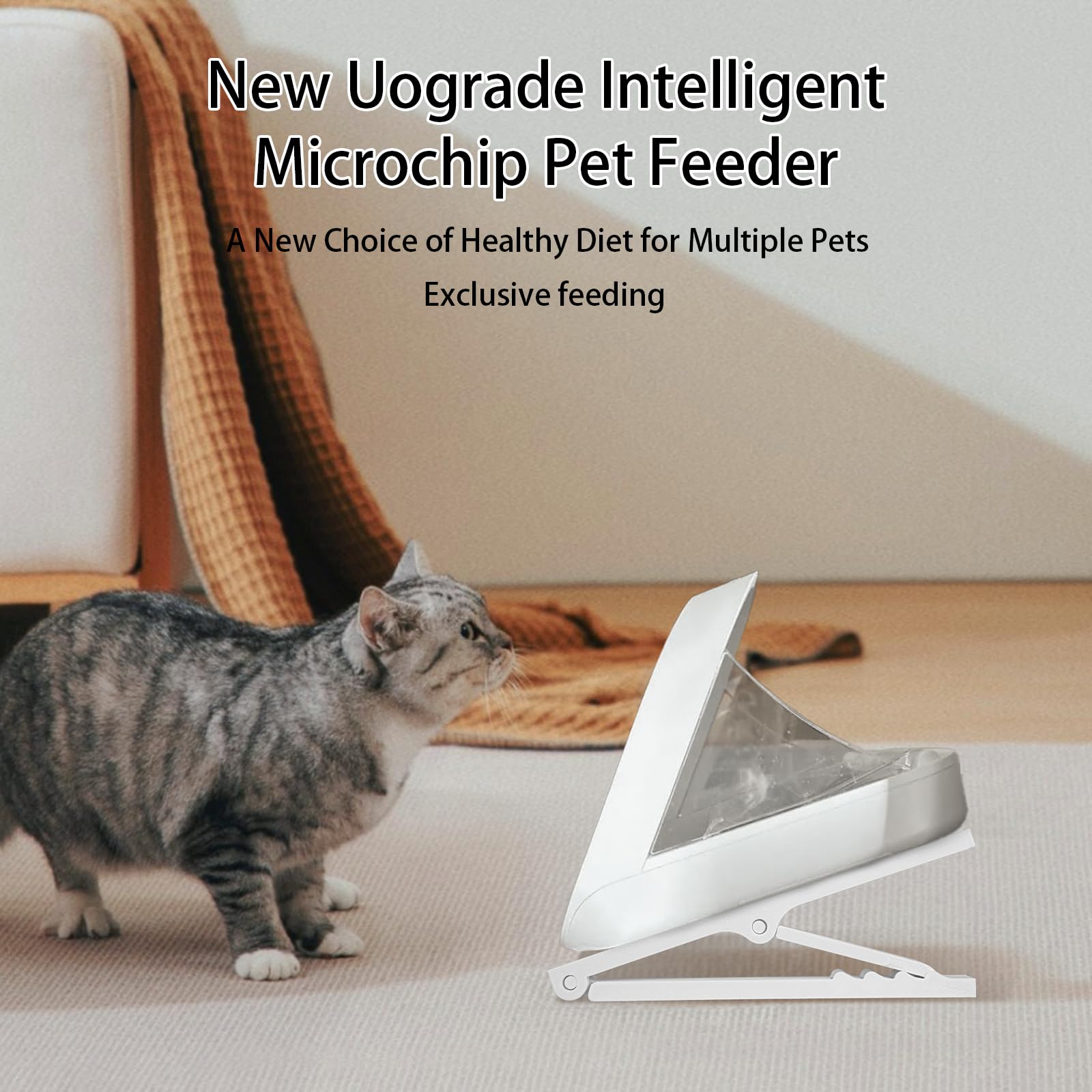 Compatible with Surefeed Microchip Pet Feeder, Adjustable Elevated Cat Pet Feeder Stand, Tilt Angle 20-45 Degrees, Promotes Comfortable Eating Posture and Neck Health (New Model) - image 5