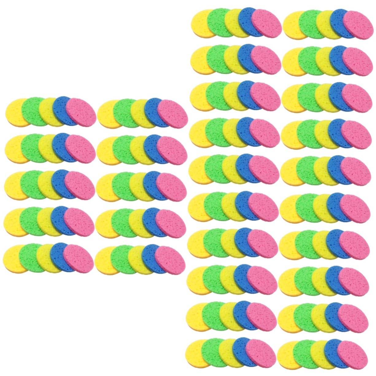 FRCOLOR 150pezzi Spugne Struccanti Spugnette Tonde Cellulosa Naturale Per Detersione Viso e Rimozione Makeup Compatte Facili Da Usare e Trasportare