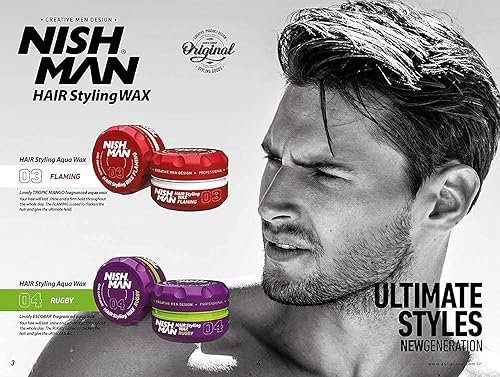 Miniatura 9 de nishman Serie de cera en gel para peinar el cabello, 5.1 fl oz (paquete de 1, 05 queratina)
