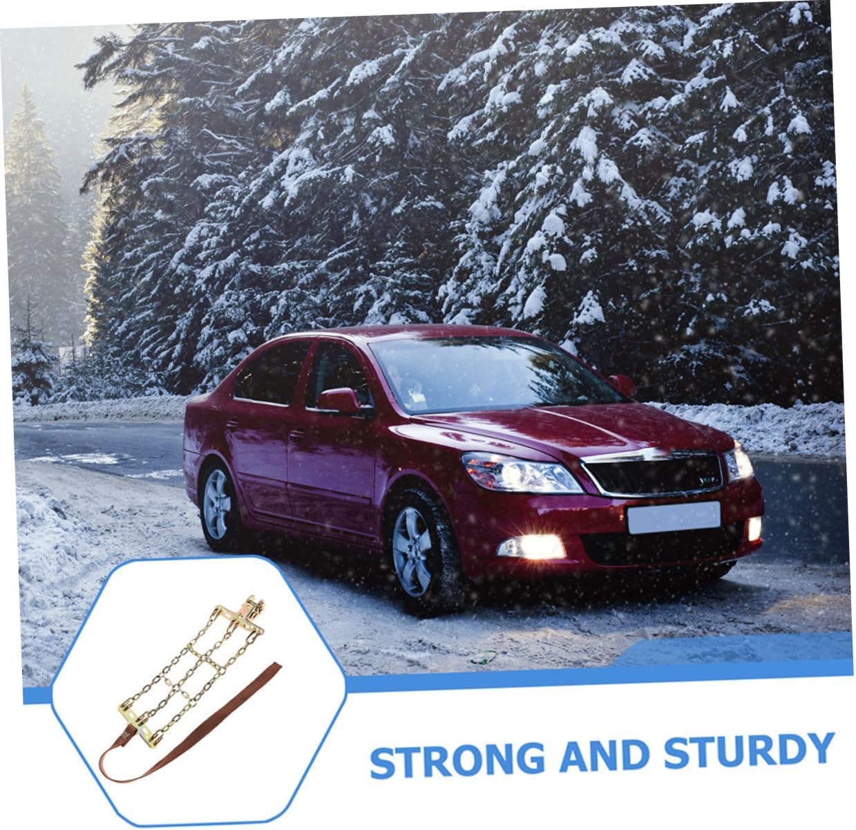 2pcs Skid Snow Chains for Trucks and Suvs Tire Chains for Emergency Winter Driving Easy Installation Fit for Cars and Light Trucks