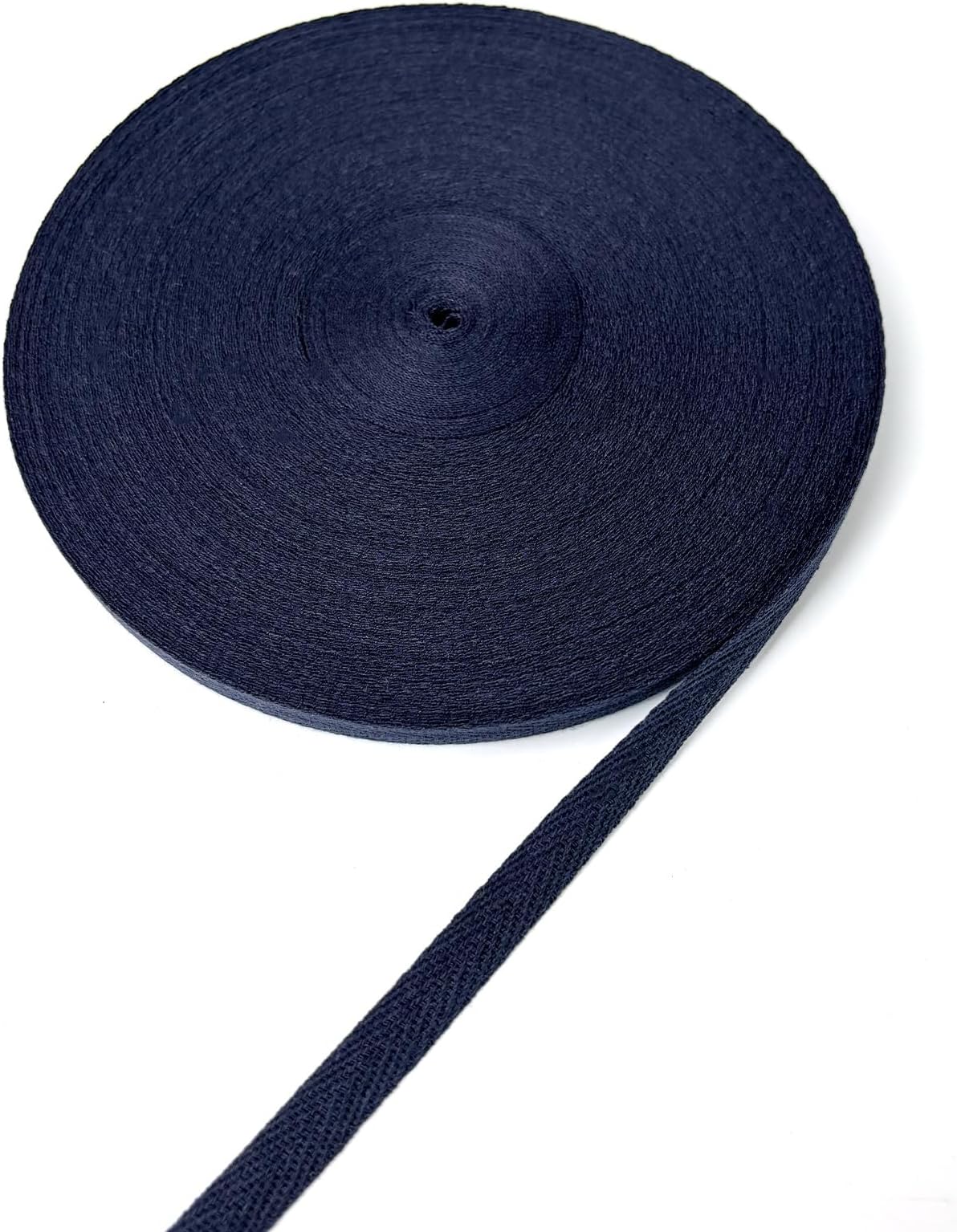 ZHFMLY Navy Blue Cotton Twill Tape Ribbon - 50 Yards x 3/8inch, Webbing Straps Herringbone Tape for Sewing, Crafts,Ties,Decoration Overlocked Edges, Non-Fadings DIY, Clothing,Fabric Trim