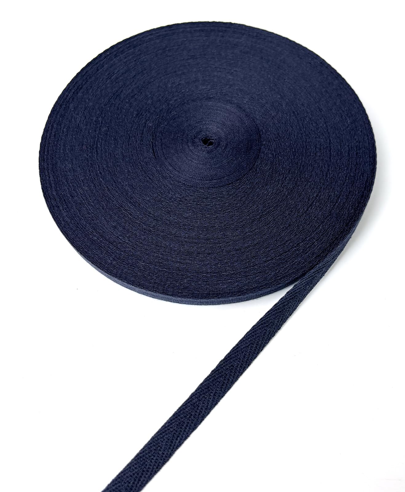 Navy Blue Cotton Twill Tape Ribbon - 50 Yards x 3/8inch, Webbing Straps Herringbone Tape for Sewing, Crafts,Ties,Decoration Overlocked Edges, Non-Fadings DIY, Clothing,Fabric Trim