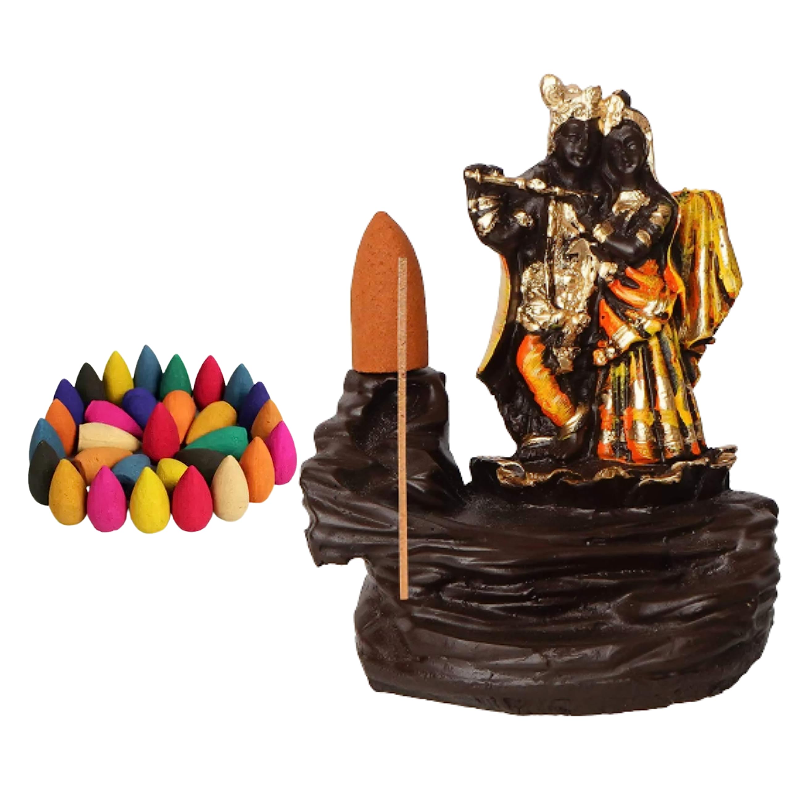 See full amazon price history chart for J JIYANSH CREATION® Present Radha Krishna Backflow Smoke Fountain Incense Holder Burner with Backflow Incense Cones Sticks - Material Polyresin (Design 7) J JIYANSH CREATION® Present Radha Krishna Backflow Smoke Fountain Incense Holder Burner with Backflow Incense Cones Sticks - Material Polyresin (Design 7) (B0C8ZD6SXS) Amazon Price History, Amazon Price Tracker