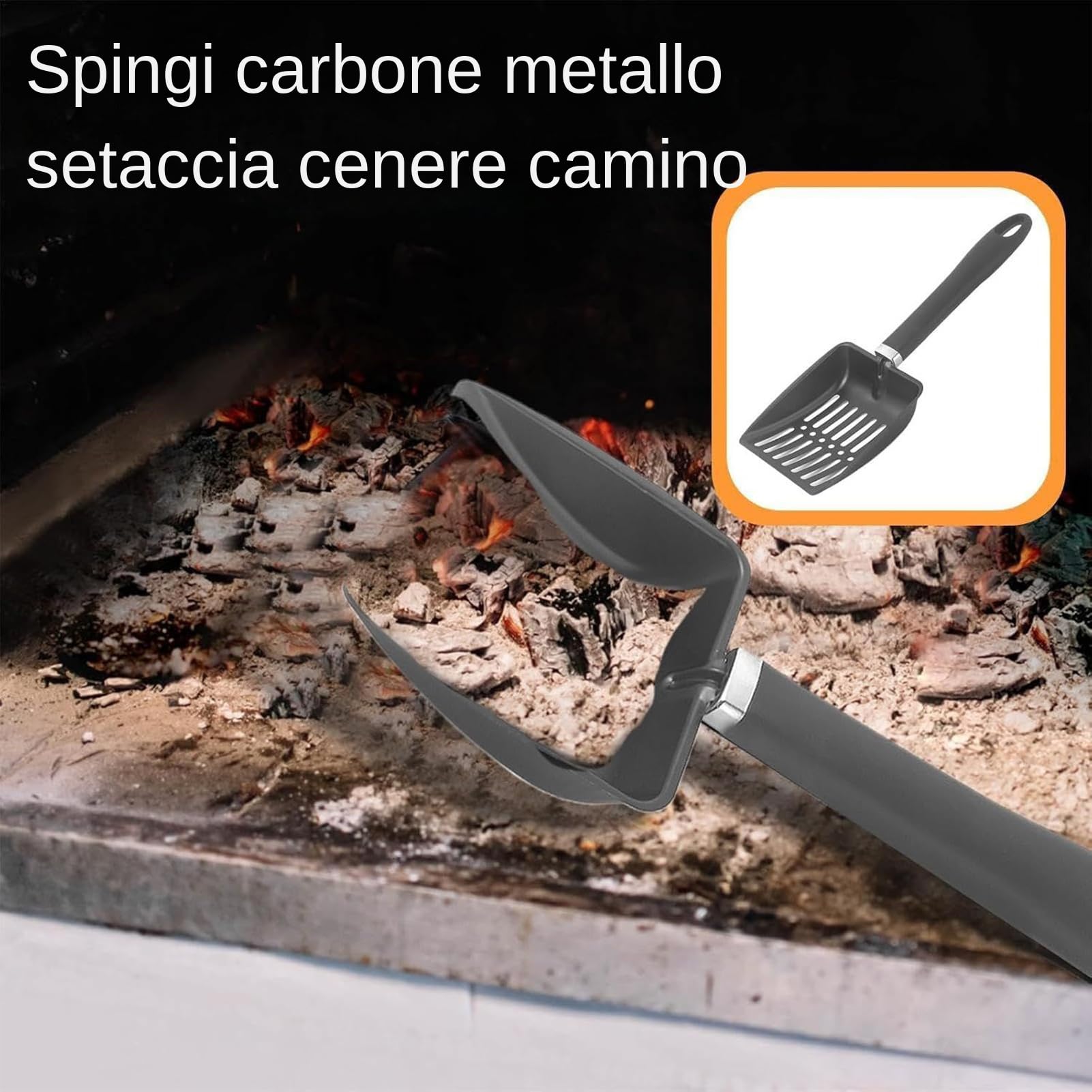 Setaccio per Braci 32.5 cm per Carbone Resistente alle Alte Temperature