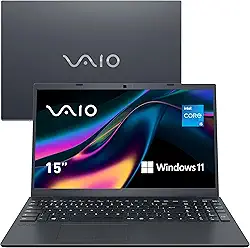 Notebook VAIO FE15 - Intel Core i5 12th, 16GB 512GB SSD, Tela 15,6'' Full HD Antirreflexo, Windows 11 Home - Cinza Grafite, VJFE54F11X-B2621H