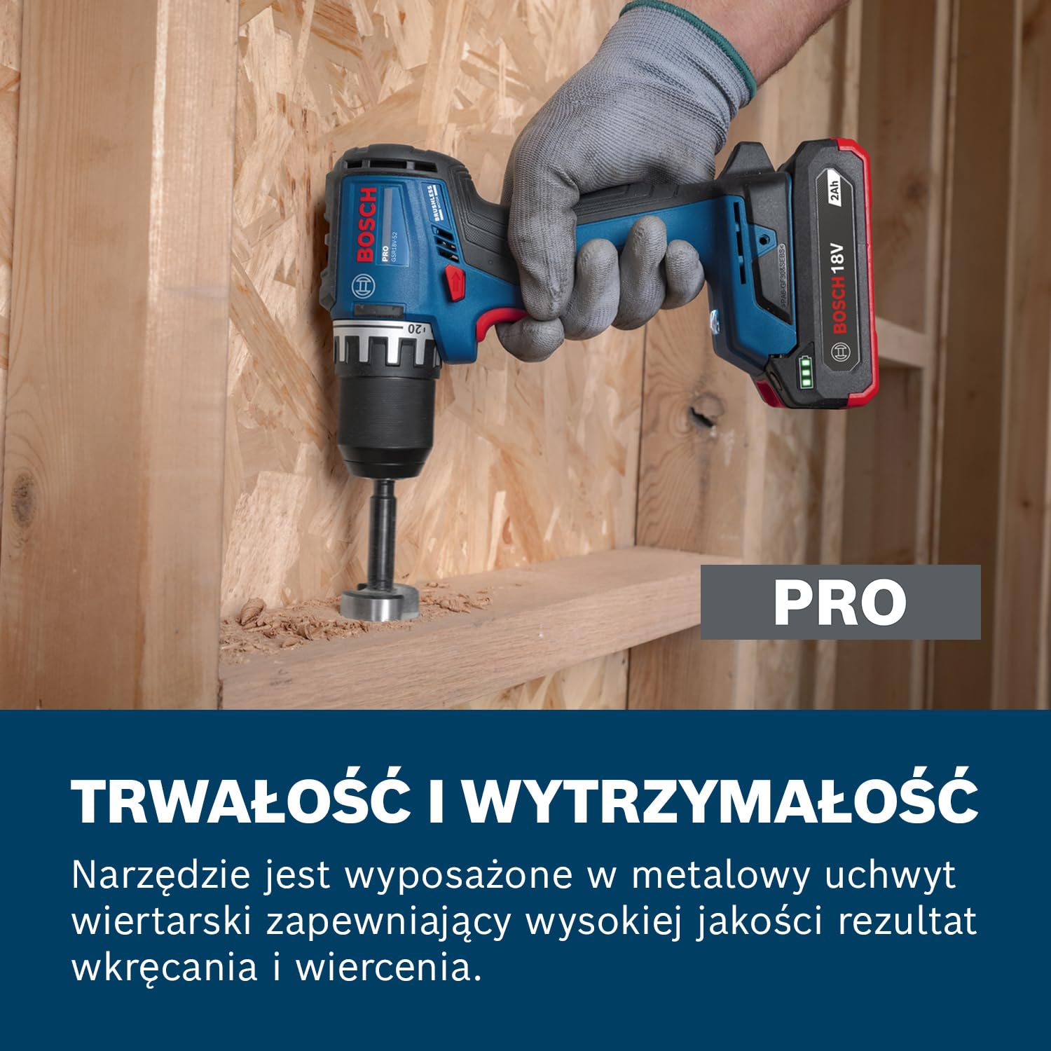 Bosch PRO 18V System Wiertarko-wkrętarka akumulatorowa GSR18V-52