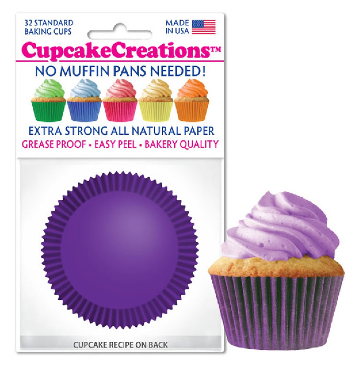Cupcake Creations Plum Purple Baking Cup Liners 32 Count