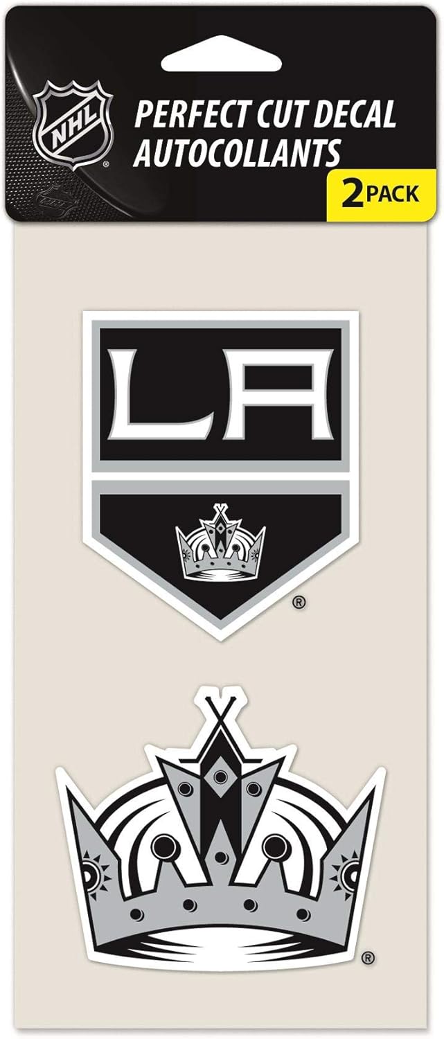 Wincraft NHL Los Angeles Kings Perfect Cut Decal (Set of 2), 4" x 4"