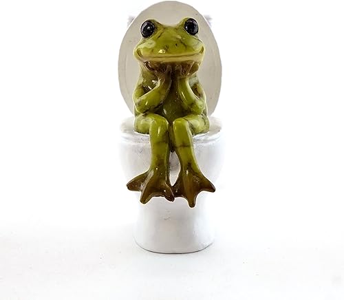 Miniatura 3 de Top Collection The Thinker Frog - Mini figura coleccionable de baño de 2.5 pulgadas