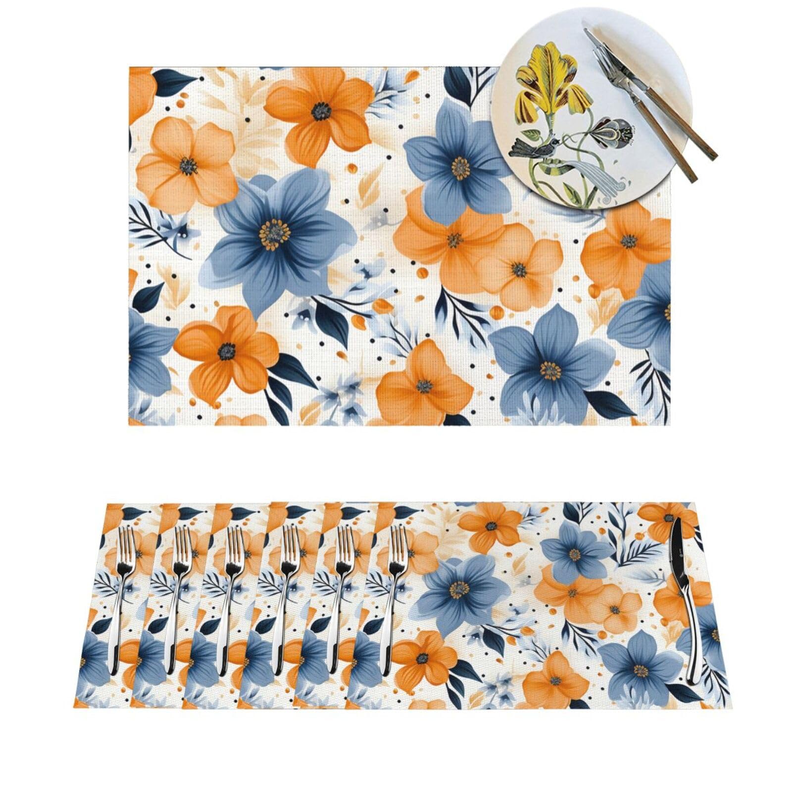 Sets de table PVC antidérapants pour protéger la table des taches lot de 6