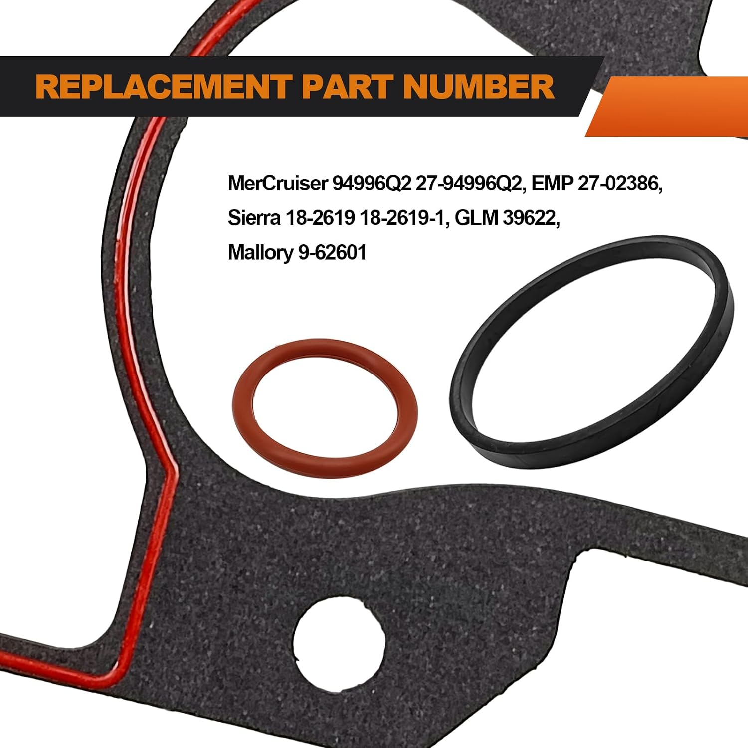 94996Q2 Outdrive Mounting Gasket Set Replaces MerCruiser R MR and Alpha Gen I and II Drives Sierra18-2619, Replaces MerCruiser 27-94996Q2/ 27-94996A20, GLM 39622, Mallory 9-62601