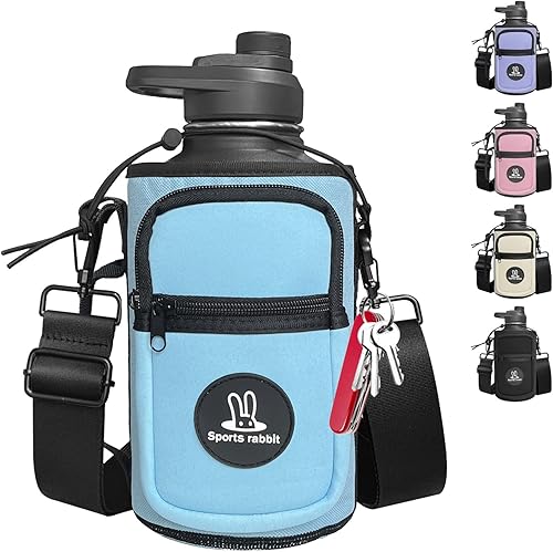 Miniatura 10 de Sports rabbit Soporte universal para botella de agua – Diseño híbrido duradero de Oxford y neopreno compatible con Stanley de 30/40oz con asa y