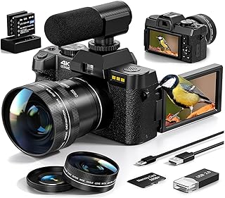 Digital Camera 48MP 4K Video 3.0 Inch Flip Screen Camcorder Vlogging and 16X Zoom Photography
