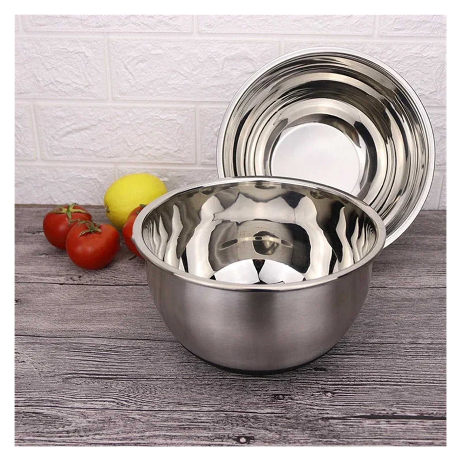 Tazón Para Mezclar Juego de tazones for mezclar acero inoxidable | 7 juegos de ensalada de frutas for cocinar 18 20 22 24 26 28 30 cm(Mix2)