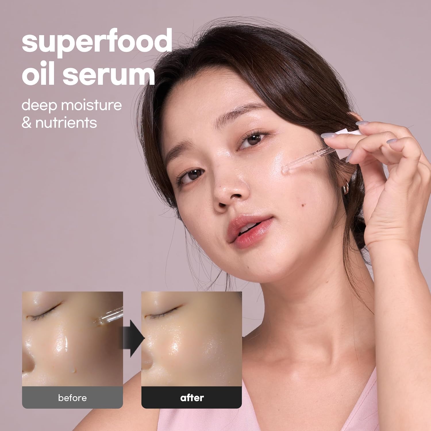 Slow Aging Super Food Oil Serum, Peptide Essence, 30% Moisture Oil, 1.01 fl. oz - Image 2