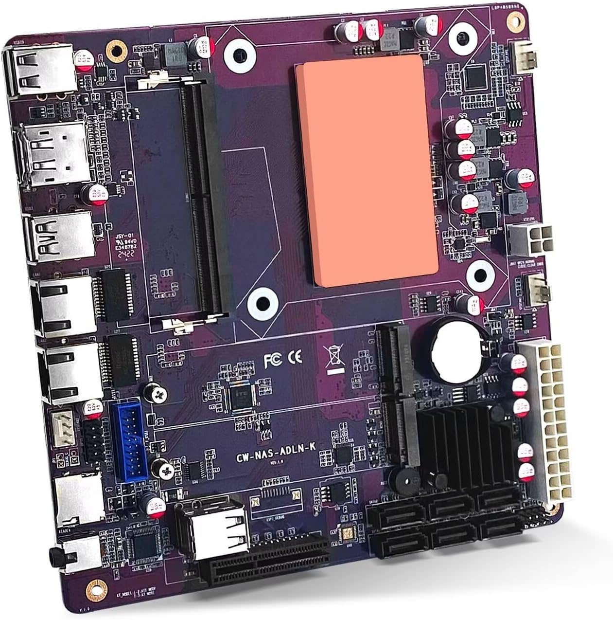 SJRC NAS Motherboard i3 N305 with 6 Bay SATA3.0, Mini ITX