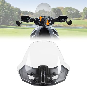 Front Windshield for Can-Am Ryker All Models, 3" Clear Adjustable Wind Deflector Hard Coated Windscreen for Can Am Ryker 900 600 Sport Rally Accessories, Replace # 219401023, 219400771