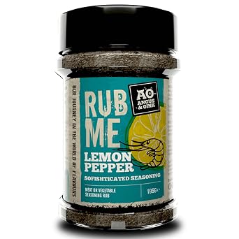 Angus & Oink | Lemon Pepper Seasoning | Sofishticated Citrus Flavour | Ideal for Seafood, Chicken & Pork | Fresh, Zesty & Herb-Infused | 195g