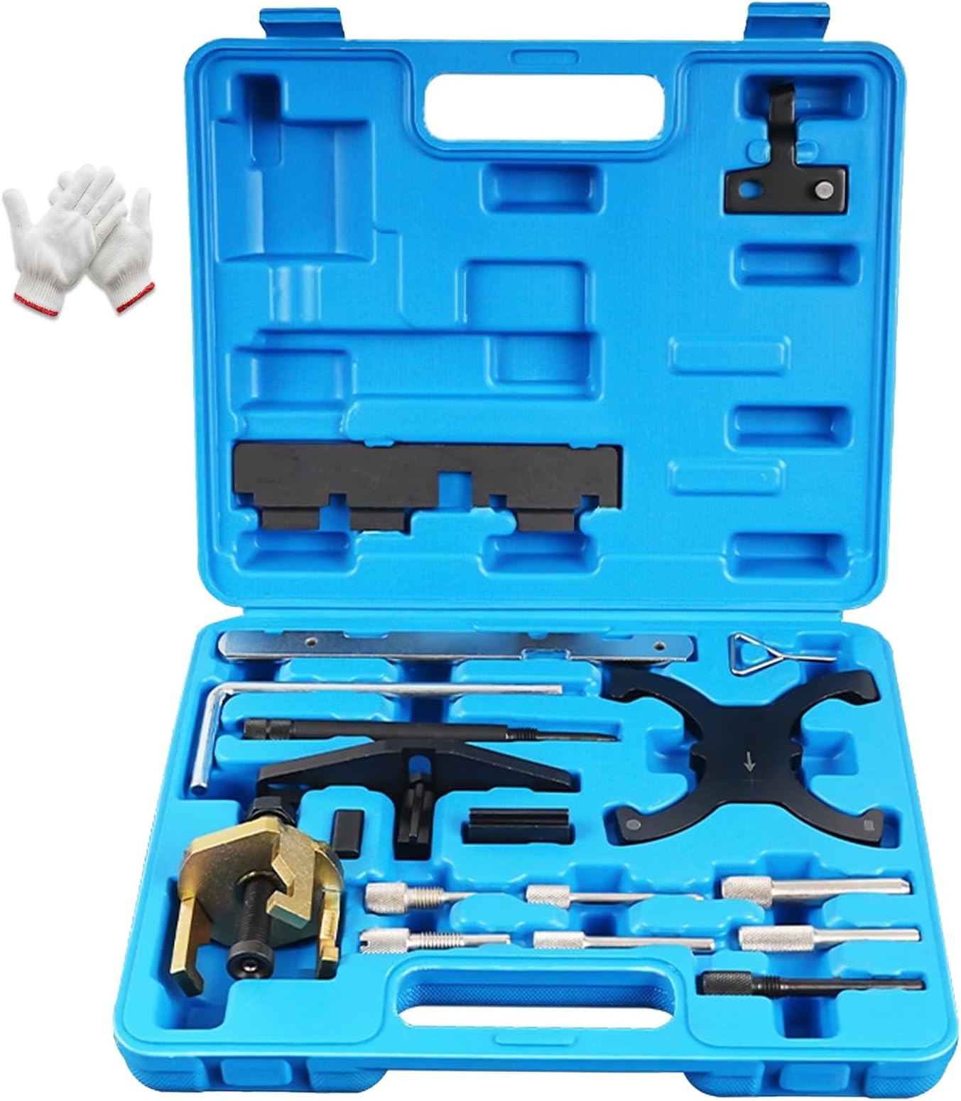 Engine Timing Tool Kit Fit for Ford Mazda Camshaft Flywheel Locking Tools 1.4 1.6 1.8 2.0 Di/TDCi/TDDi Escoboost 1.6 Ti-VCT 1.5/1.6 VVT Cam Holding Tool 303-1097 303-1550 303-1556