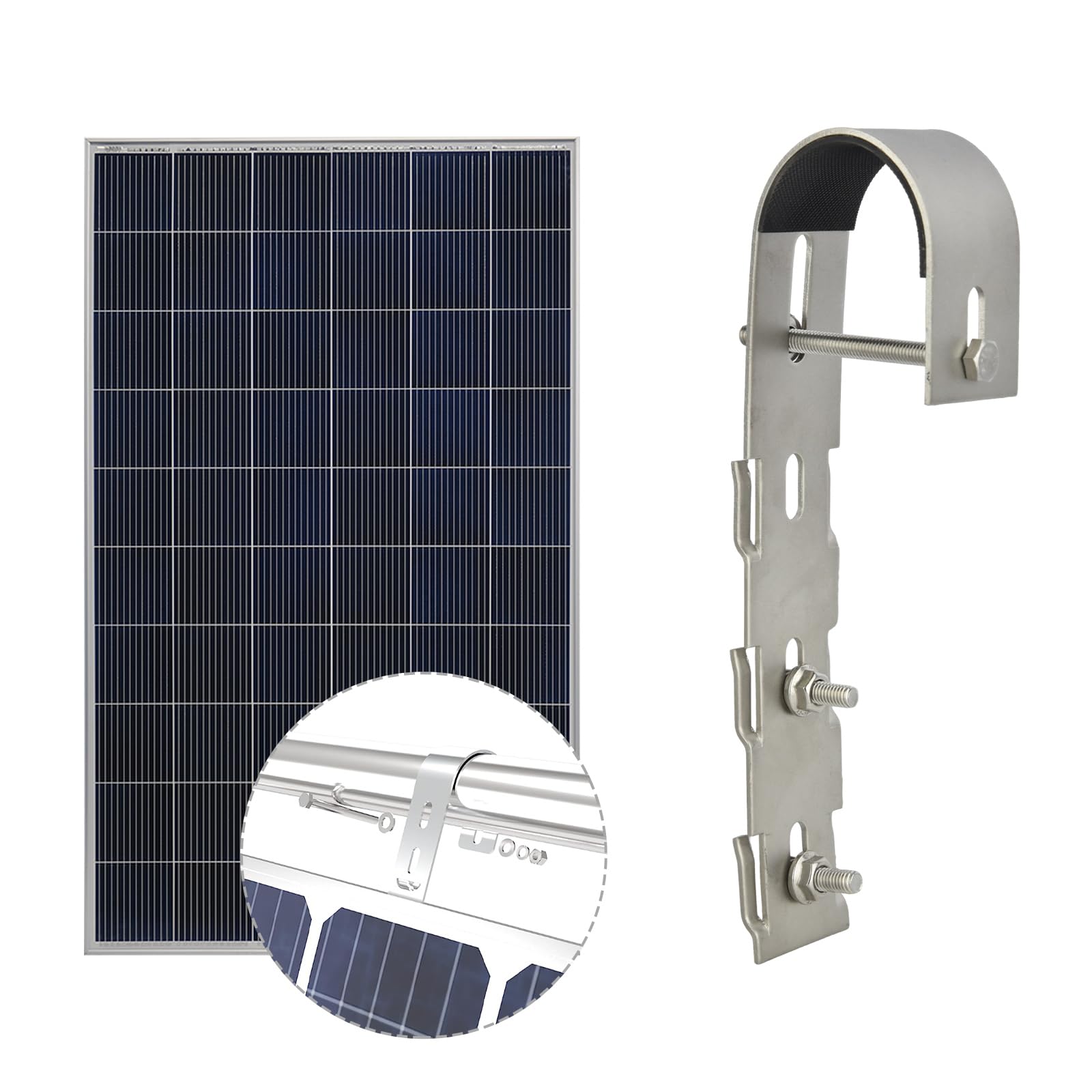 Supporto per centrale da balcone: pannello solare per pannelli solari e un inverter fotovoltaico, supporto pannello solare angolo di inclinazione 0° e 15-30°, supporto per balcone per centrale