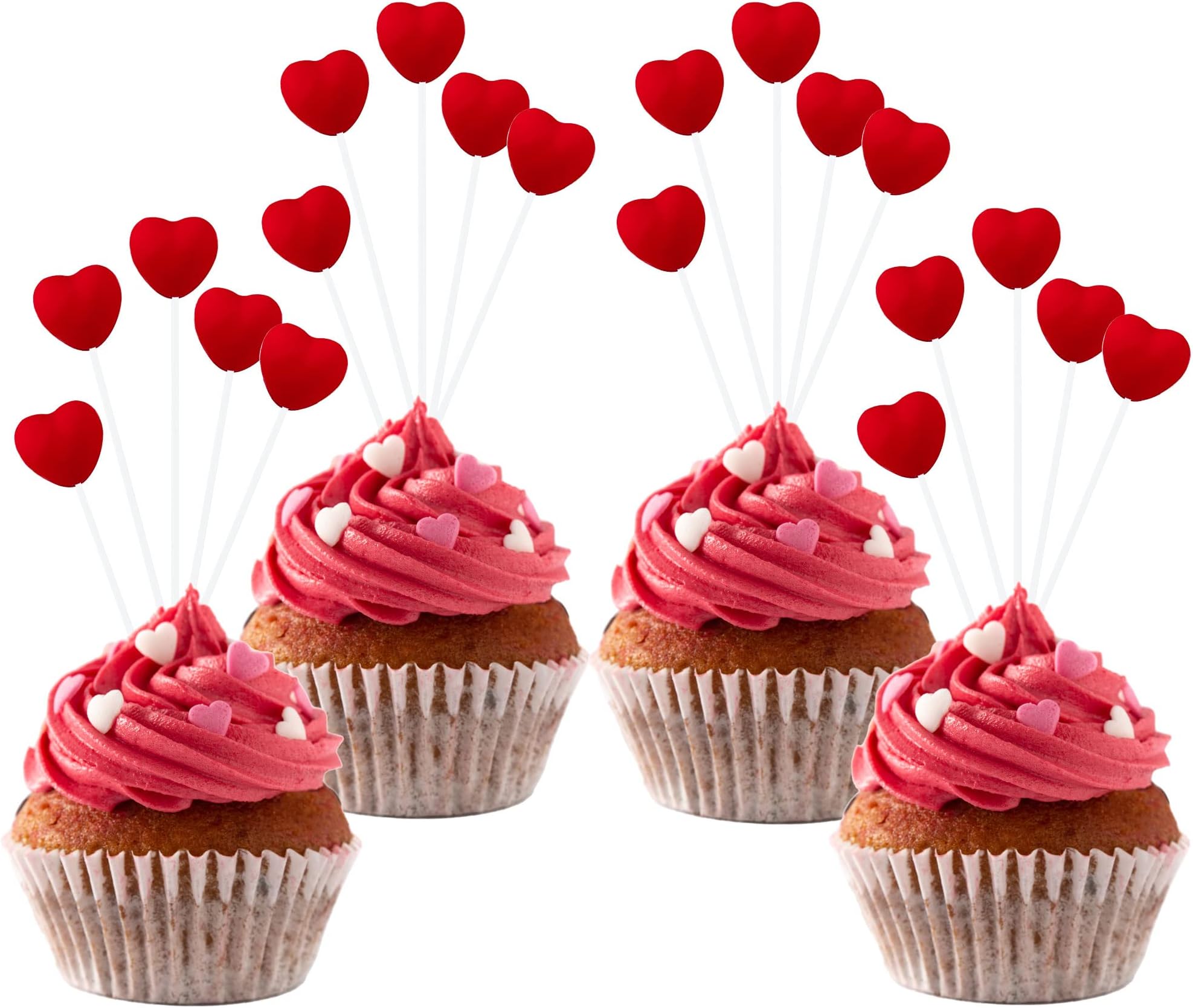 Gyufise "Will You Be My Valentine" Cake Topper - Glitter Red Cake Pick For Valentine's Day, Weddings & Parties - View #4