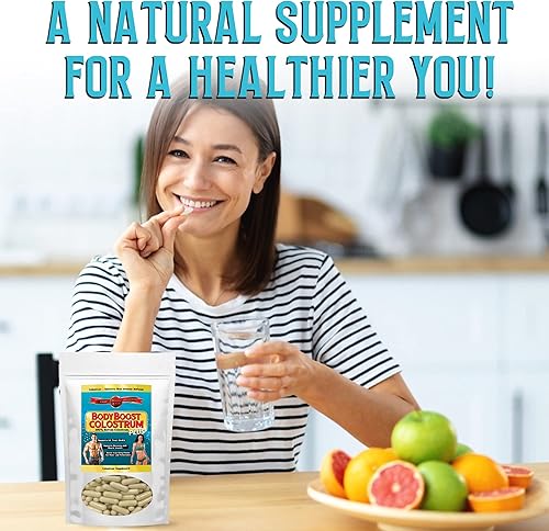 Miniatura 6 de Calostro 240 cápsulas - Suplemento de refuerzo inmunológico con inmunoglobulina y lactoferrina, polvo bovino alimentado con pasto, polvo de calostro