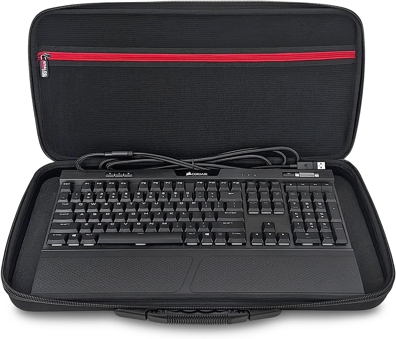 ANALOG CASES Logitech G910 / G613 Gaming Keyboard Case, fits Corsair K70 / K100 / K95 - Custom-Fitted Compact PULSE Hard Case for Travel