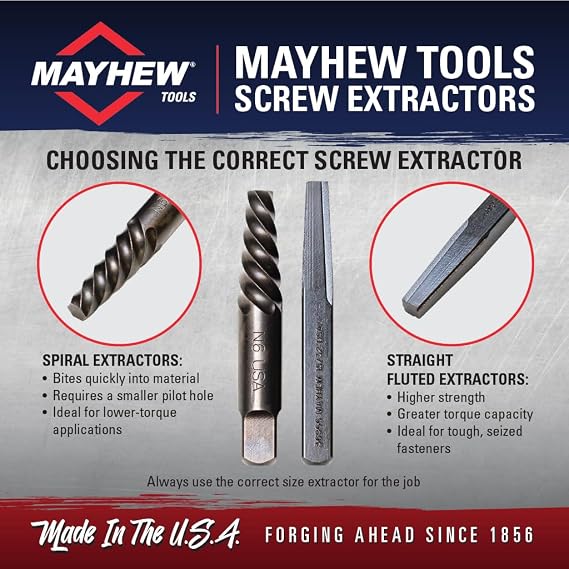 Mayhew Pro 37331 Screw Extractor Set, 4-Piece