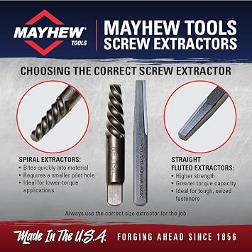 Mayhew Pro 37331 Screw Extractor Set, 4-Piece